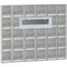 Clearly Secure 42.5 in. x 38.75 in. x 3.125 in. Frameless Diamond Pattern Vented Glass Block Window