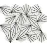 sunwings Art Deco White Hexagon 12x10.6in. Recycled Glass Matte Patterned Mosaic Floor and Wall Tile (8.9 sq. Ft./Box)