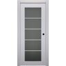 Belldinni 28 in. x 80 in. Smart Pro Polar White Left-Hand Solid Core Wood 5-Lite Frosted Glass Single Prehung Interior Door