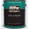 BEHR PREMIUM PLUS 1 gal. #570E-1 Glass Bead Semi-Gloss Enamel Exterior Paint & Primer