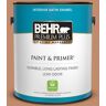 BEHR PREMIUM PLUS 1 gal. #240F-4 Tiny Fawn Satin Enamel Low Odor Interior Paint & Primer