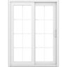 JELD-WEN V4500 60x80 Left-Hand Low-E White Vinyl Double Prehung Patio Door