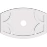 Ekena Millwork 32 in. W x 21-3/8 in. H x 4 in. ID x 1 in. P Kailey Architectural Grade PVC Contemporary Ceiling Medallion