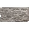 Ekena Millwork Canyon Ridge 45 3/4 in. x 1 1/4 in. Grey Granite Stacked Stone, StoneWall Faux Stone Siding Panel