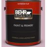 BEHR PREMIUM PLUS 1 gal. #S120-3 Candlelight Dinner Flat Exterior Paint & Primer