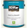 BEHR PREMIUM PLUS 1 gal. #GR-W10 Calcium Satin Enamel Low Odor Interior Paint & Primer