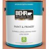 BEHR PREMIUM PLUS 1 gal. #M200-5 Terra Cotta Clay Satin Enamel Low Odor Interior Paint & Primer