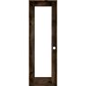 Krosswood Doors 30 in. x 96 in. Rustic Knotty Alder Left-Hand Full-Lite Clear Glass Black Stain Solid Wood Single Prehung Interior Door