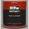 BEHR PREMIUM PLUS 1 qt. #N380-4 Strong Winds Flat Exterior Paint & Primer