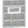 Clearly Secure 21.25 in. x 27 in. x 3.125 in. Frameless Diamond Pattern Vented Glass Block Window