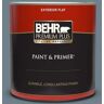 BEHR PREMIUM PLUS 1 qt. #PPU13-04 Atlantic Shoreline Flat Exterior Paint & Primer