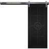 VeryCustom 42 in. x 84 in. The Trailblazer Midnight Wood Sliding Barn Door with Hardware Kit in Black