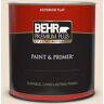 BEHR PREMIUM PLUS 1 qt. #ECC-40-2 Southwestern Sand Flat Exterior Paint & Primer