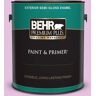 BEHR PREMIUM PLUS 1 gal. #P110-2 Girl Talk Semi-Gloss Enamel Exterior Paint & Primer