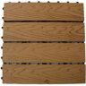 LH EP 12 in. x 12 in. WPC Composite Interlocking Flooring Deck Tiles with Parallel Design in California Oak (Pack of 11 Tiles)