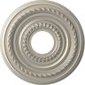 Ekena Millwork 13" OD x 3-1/2" ID x 3/4" P Cole Thermoformed PVC Ceiling Medallion (Fits Canopies up to 4-1/4") in Bright Coat Aluminum