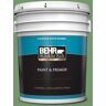 BEHR PREMIUM PLUS 5 gal. #PPU11-03 Botanical Green Satin Enamel Exterior Paint & Primer