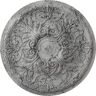 Ekena Millwork 26 in. x 3 in. Tristan Urethane Ceiling Medallion (Fits Canopies up to 5-1/2 in.), Ultra-Pure White Crackle