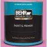 BEHR PREMIUM PLUS 1 qt. #P120-3 High Maintenance Satin Enamel Exterior Paint & Primer