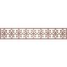 Ekena Millwork Daisy Fretwork 0.375 in. D x 46.625 in. W x 8 in. L Walnut Wood Panel Moulding