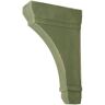 Ekena Millwork 2-1/4 in. x 10 in. x 6 in. Restoration Green Stockport Wood Vintage Decor Bracket