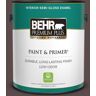 BEHR PREMIUM PLUS 1 gal. #MQ1-43 Piano Brown Semi-Gloss Enamel Low Odor Interior Paint & Primer