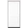 Masonite Performance Door System 36 in. x 80 in. Logan Left-Hand Inswing White Smooth Fiberglass Prehung Front Door