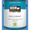 BEHR PREMIUM PLUS 1 gal. #MQ4-26 Come Sail Away Satin Enamel Low Odor Interior Paint & Primer