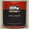 BEHR PREMIUM PLUS 1 qt. #MQ6-30 Bamboo Shoot Flat Exterior Paint & Primer