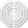 Ekena Millwork 1 in. P X 8 in. C X 20 in. OD X 2 in. ID Westin Architectural Grade PVC Contemporary Ceiling Medallion, Two Piece