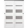 Belldinni Mirella 64 in. x 79 in. Bianco Noble Finished Wood Composite Bypass Sliding Door