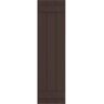 Ekena Millwork 16 1/8" x 37" True Fit PVC Three Board Joined Board-n-Batten Shutters, Raisin Brown (Per Pair)