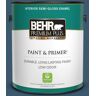 BEHR PREMIUM PLUS 1 gal. #BXC-24 Atlantic Tide Semi-Gloss Enamel Low Odor Interior Paint & Primer