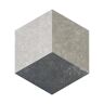 Merola Tile Traffic Hex 3D Grey 8-5/8 in. x 9-7/8 in. Porcelain Floor and Wall Tile (11.5 sq. ft./Case)