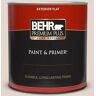 BEHR PREMIUM PLUS 1 qt. #770A-2 Kangaroo Tan Flat Exterior Paint & Primer