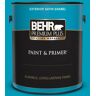 BEHR PREMIUM PLUS 1 gal. #520B-6 Brilliant Sea Satin Enamel Exterior Paint & Primer