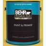 BEHR PREMIUM PLUS 1 gal. #P320-6A Flustered Mustard Satin Enamel Exterior Paint & Primer