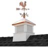 Good Directions Manchester 26 in. x 26 in. x 59 in. H Square Vinyl Cupola with Rooster Weathervane