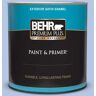 BEHR PREMIUM PLUS 1 qt. #590A-3 Beautiful Dream Satin Enamel Exterior Paint & Primer