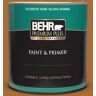 BEHR PREMIUM PLUS 1 qt. #280D-7 Sesame Crunch Semi-Gloss Enamel Exterior Paint & Primer