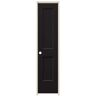 JELD-WEN 20 in. x 80 in. Monroe Black Painted Right-Hand Smooth Solid Core Molded Composite MDF Single Prehung Interior Door