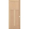 Steves & Sons 30 in. x 80 in. Universal 3-Panel Mission Solid Unfinished Red Oak Wood Pre-Bored Interior Door Slab