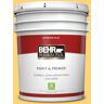 BEHR PREMIUM PLUS 5 gal. #P260-5 Yellow Jubilee Flat Low Odor Interior Paint & Primer