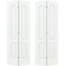 JELD-WEN 36 in. x 80 in. Camden White Painted Textured Molded Composite Closet Bi-fold Double Door