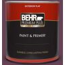 BEHR PREMIUM PLUS 1 qt. #S-G-690 Delicious Berry Flat Exterior Paint & Primer