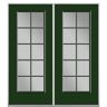 Masonite 60 in. x 80 in. Conifer Steel Prehung Left-Hand Inswing 10-Lite Clear Glass Patio Door without Brickmold