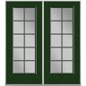 Masonite 72 in. x 80 in. Conifer Steel Prehung Right-Hand Inswing 10-Lite Clear Glass Patio Door in Vinyl Frame, no Brickmold