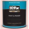 BEHR PREMIUM PLUS 1 qt. #M160-1 Cupcake Pink Satin Enamel Exterior Paint & Primer