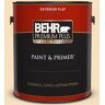 BEHR PREMIUM PLUS 1 gal. #PPL-41 Tea Cookie Flat Exterior Paint & Primer