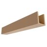 Ekena Millwork Heritage Timber 5.5 in. x 5.5 in. x 20 ft. Resewn Rip Primed Tan Faux Wood Beam